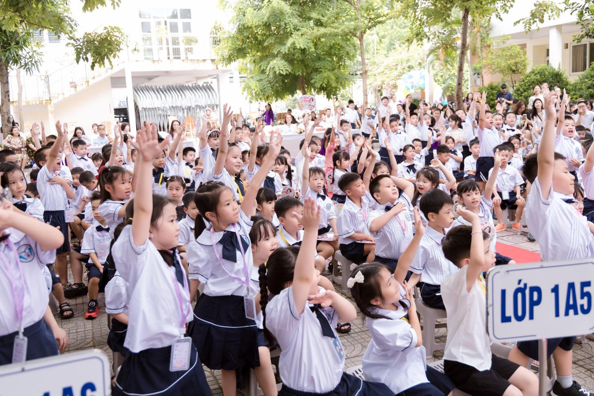 Ngày hội đón học sinh lớp 1 năm học 2026-2027 tại Trường Tiểu học Ngô Thì Nhậm (Hà Nội). Ảnh: NTCC.
