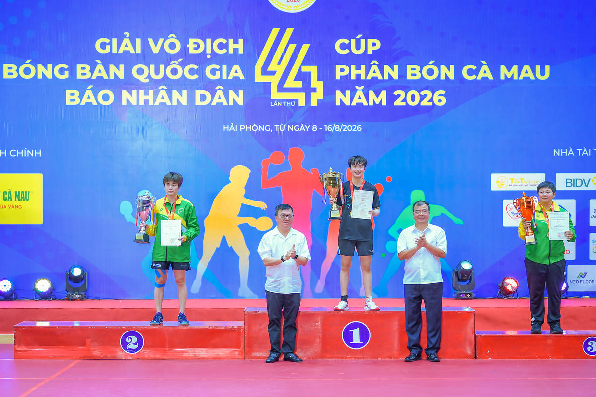 Nhiều tay vợt trẻ toả sáng tại Giải vô địch bóng bàn quốc gia Báo Nhân Dân lần thứ 44