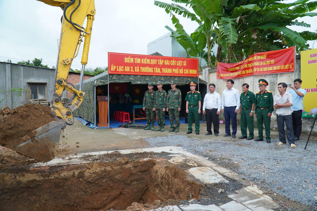 TP Hồ Chí Minh mở rộng thêm khu vực tìm kiếm, quy tập hài cốt liệt sĩ
