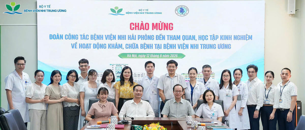 BV Nhi Hải Phòng trao đổi kinh nghiệm khám, chữa bệnh tại BV Nhi Trung ương.