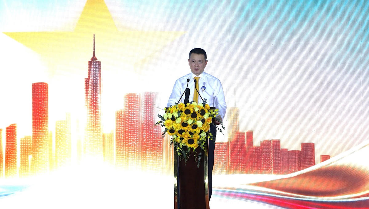 Ông Đặng Minh Trường - Chủ tịch HĐQT Tập đoàn Sun Group phát biểu tại lễ khởi công.