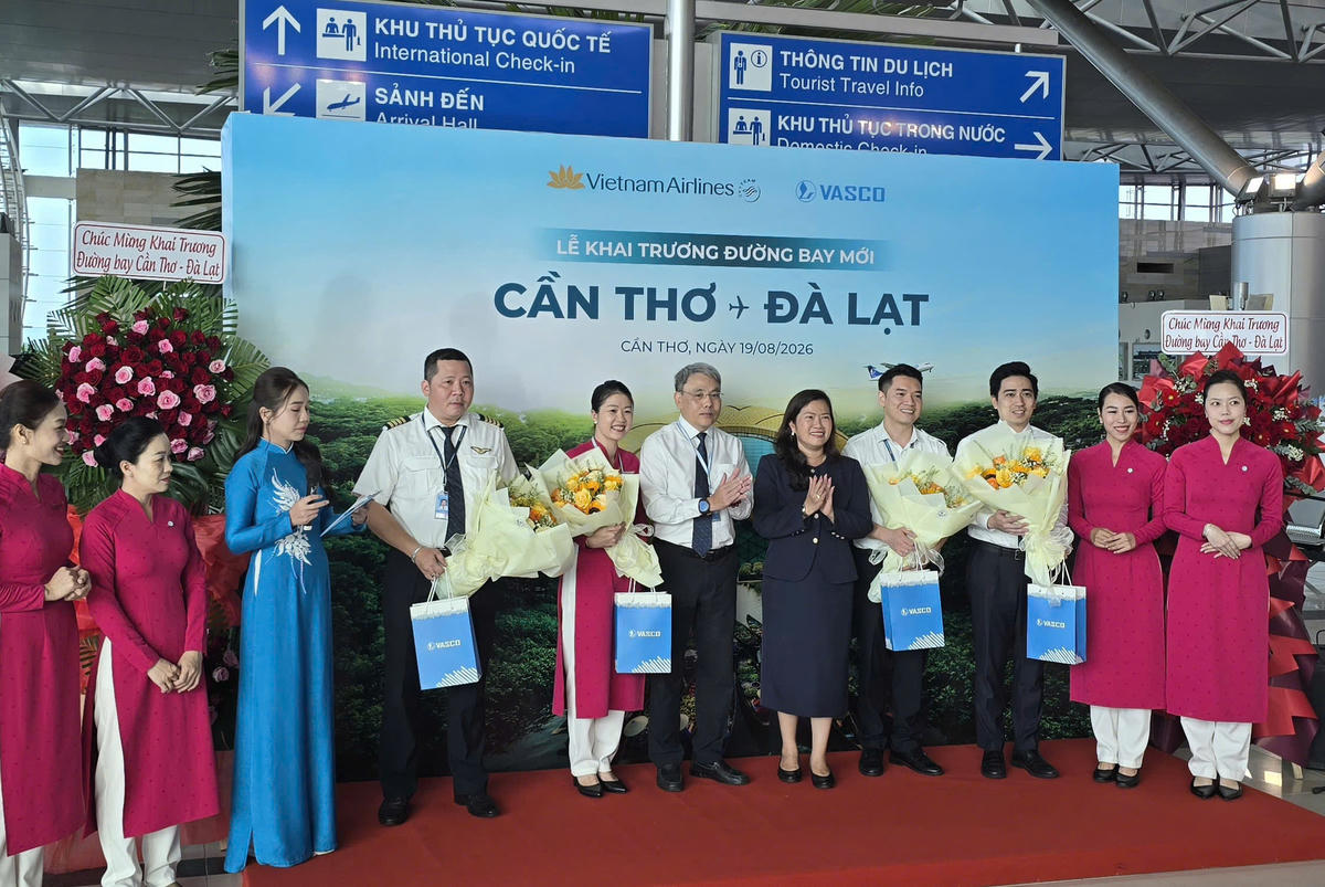 Đường bay mới được kỳ vọng tạo kết nối giữa hai không gian phát triển của Cần Thơ và Lâm Đồng, góp phần mở rộng thị trường và hình thành thêm những hành trình du lịch mới. Ảnh CK