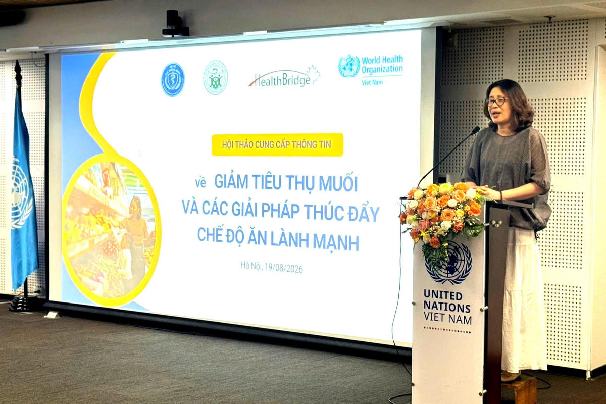 TS.BS Lê Thái Hà, Phó Cục trưởng Cục Phòng bệnh phát biểu tại hội thảo. Ảnh: L.H