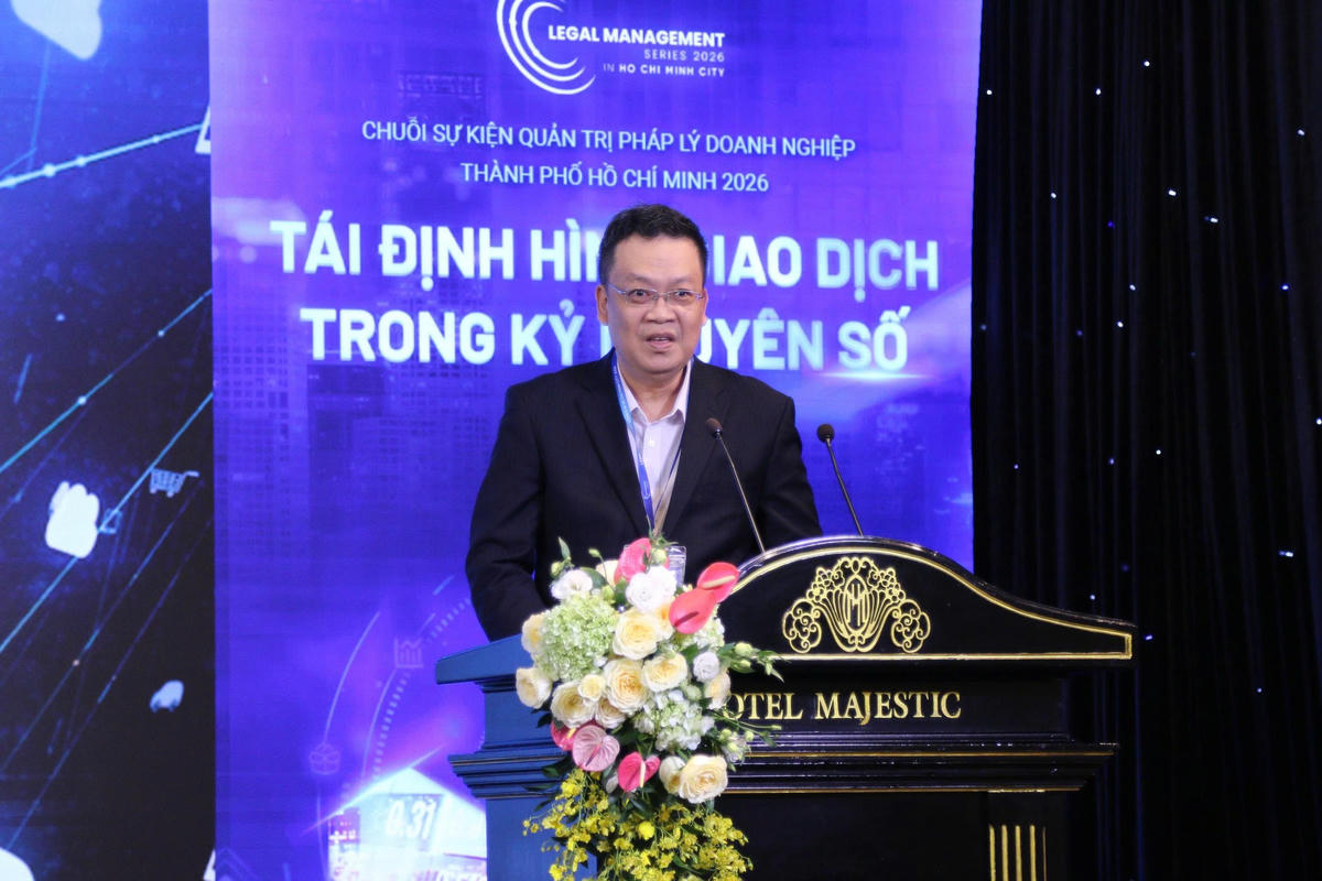 PGS.TS Nguyễn Xuân Minh, Phó Giám đốc Thường trực Trường Đại học Ngoại thương tại TPHCM phát biểu. Ảnh: TL