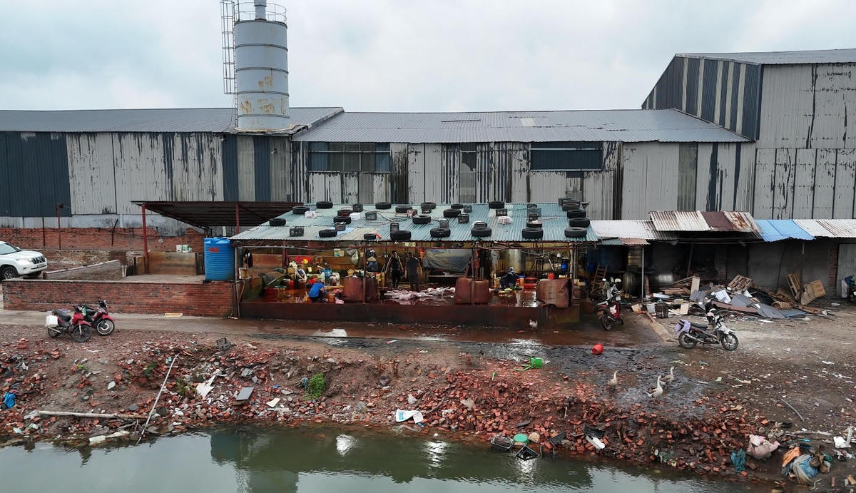 Cơ sở giết mổ lợn trái phép tại tổ 12, khu phố Hà Khẩu 2, phường Việt Hưng. Ảnh: Công an tỉnh Quảng Ninh