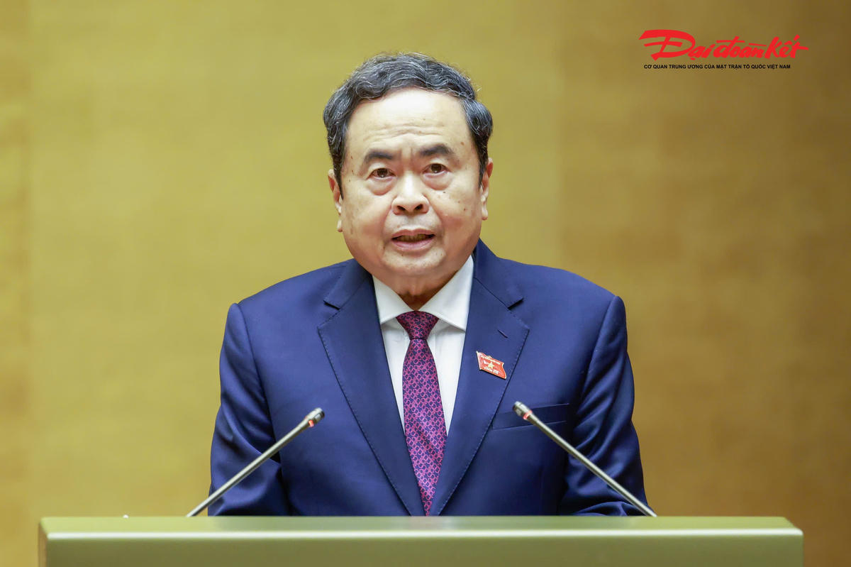 Chủ tịch Quốc hội Trần Thanh Mẫn phát biểu tại buổi lễ. Ảnh: Quang Vinh