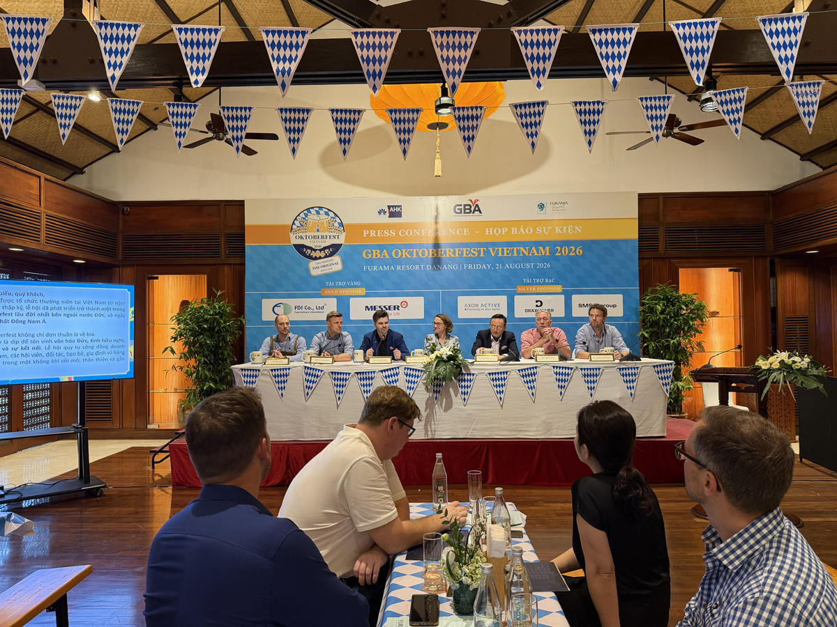 Họp báo công bố GBA Oktoberfest Vietnam diễn ra tại TP Đà Nẵng vào ngày 2/10. Ảnh: Nguyễn Tú.