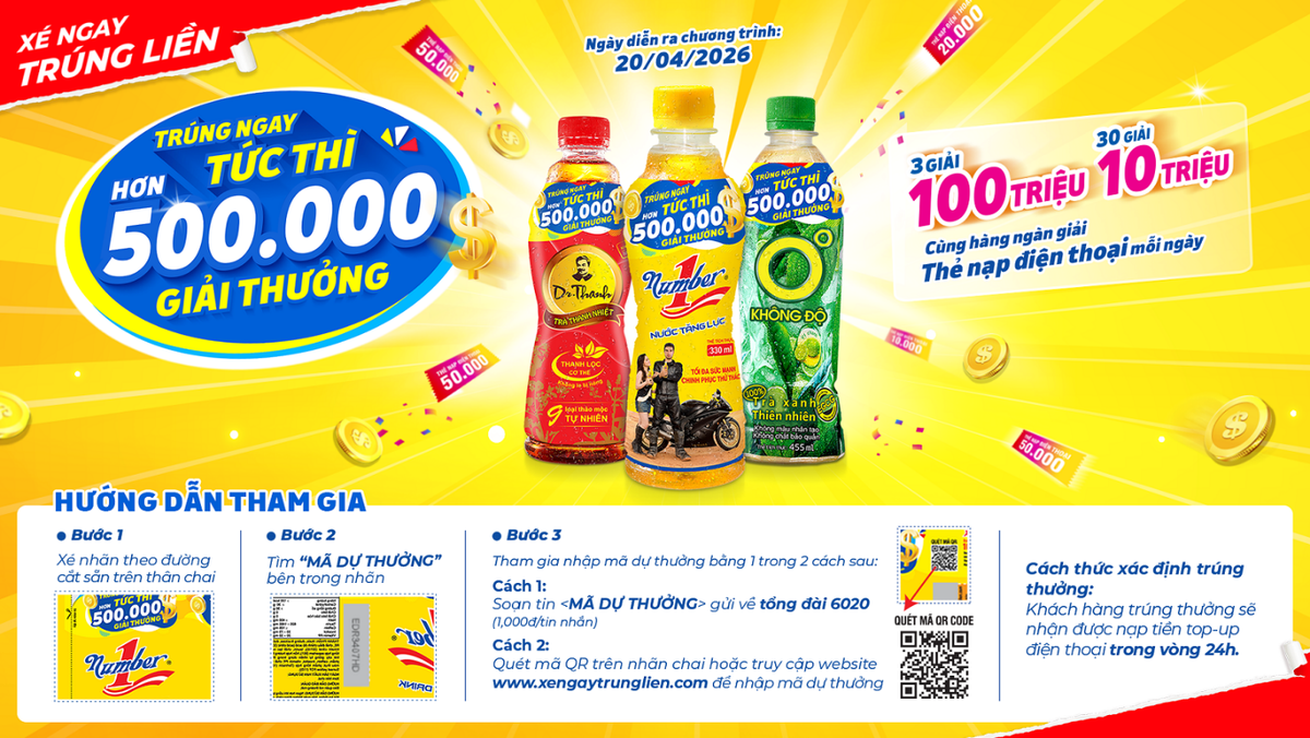 Cách thức tham gia đơn giản, chỉ cần xé nhãn, lấy mã dự thưởng gửi về tổng đài 6020 hoặc nhập mã trên website https://xengaytrunglien.com/ là biết ngay kết quả.