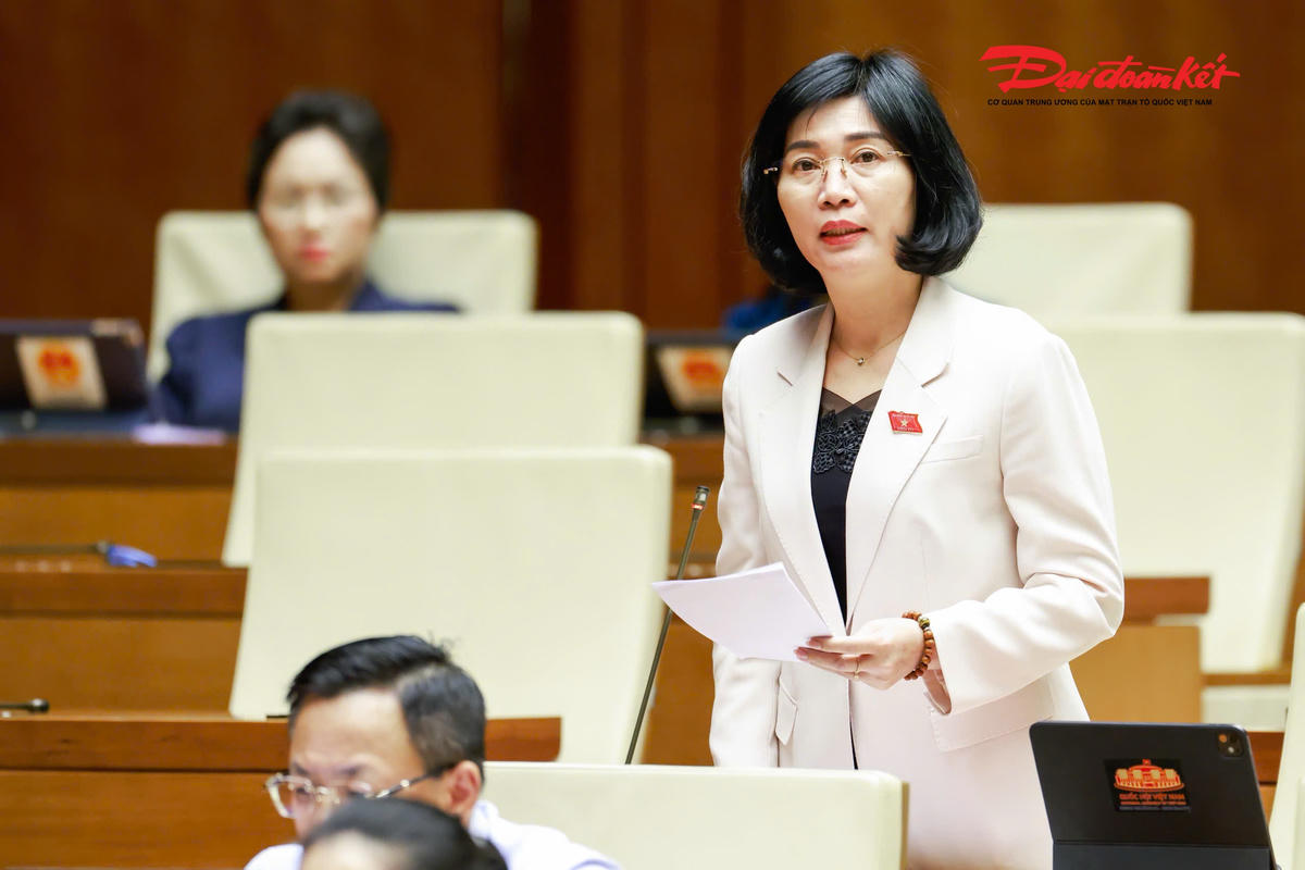 Đại biểu Phùng Thị Hồng Hà, Đoàn Hà Nội phát biểu
