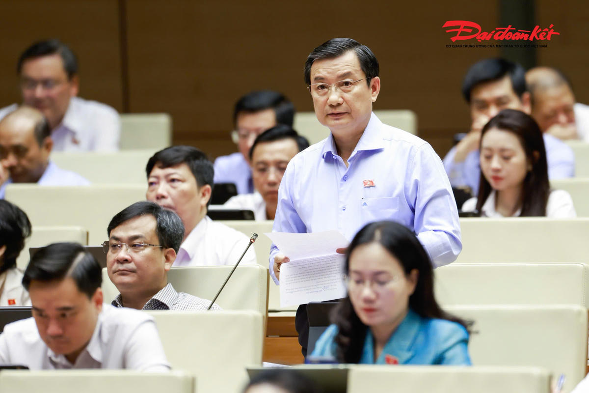 Đại biểu Phạm Trọng Nhân, Đoàn thành phố Hồ Chí Minh phát biểu.