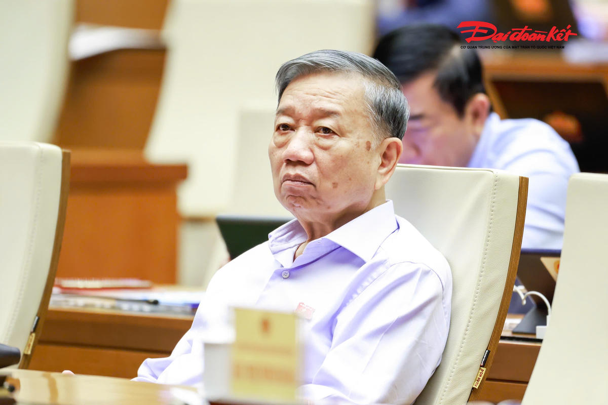 Tổng Bí thư, Chủ tịch nước Tô Lâm tham dự phiên thảo luận (Ảnh: Quang Vinh)