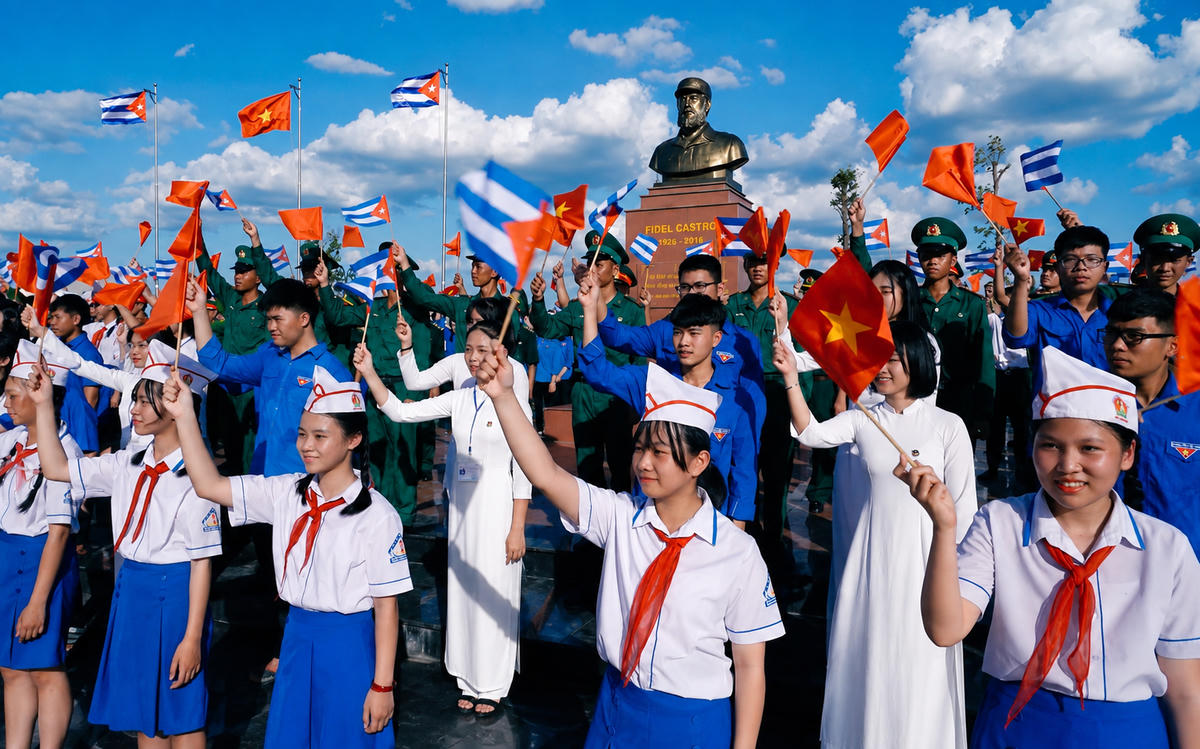 Một hình ảnh trong bộ phim tài liệu “Fidel Castro - Hồ Chí Minh: Tầm nhìn cách mạng”, thực hiện năm 2026.