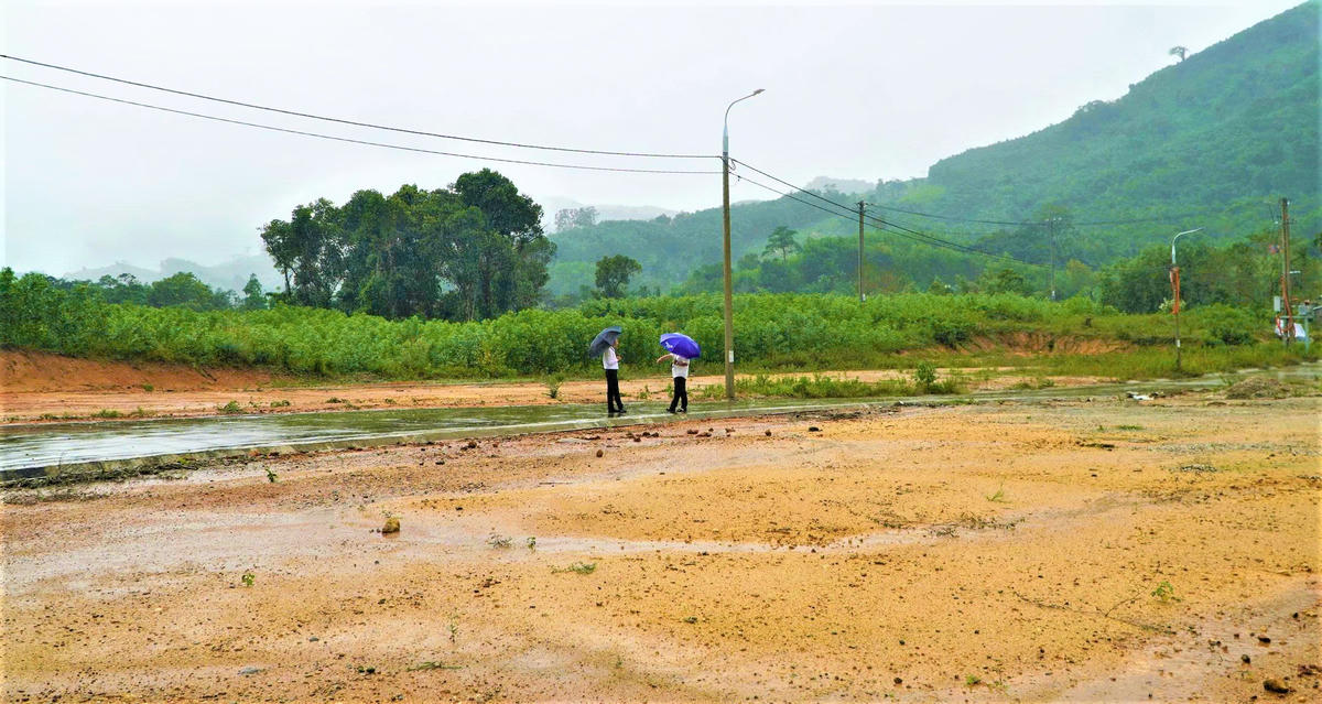 Một góc khu bố trí tái định cư cho người dân xã Phú Ninh đã hoàn thành. Ảnh: CĐ.