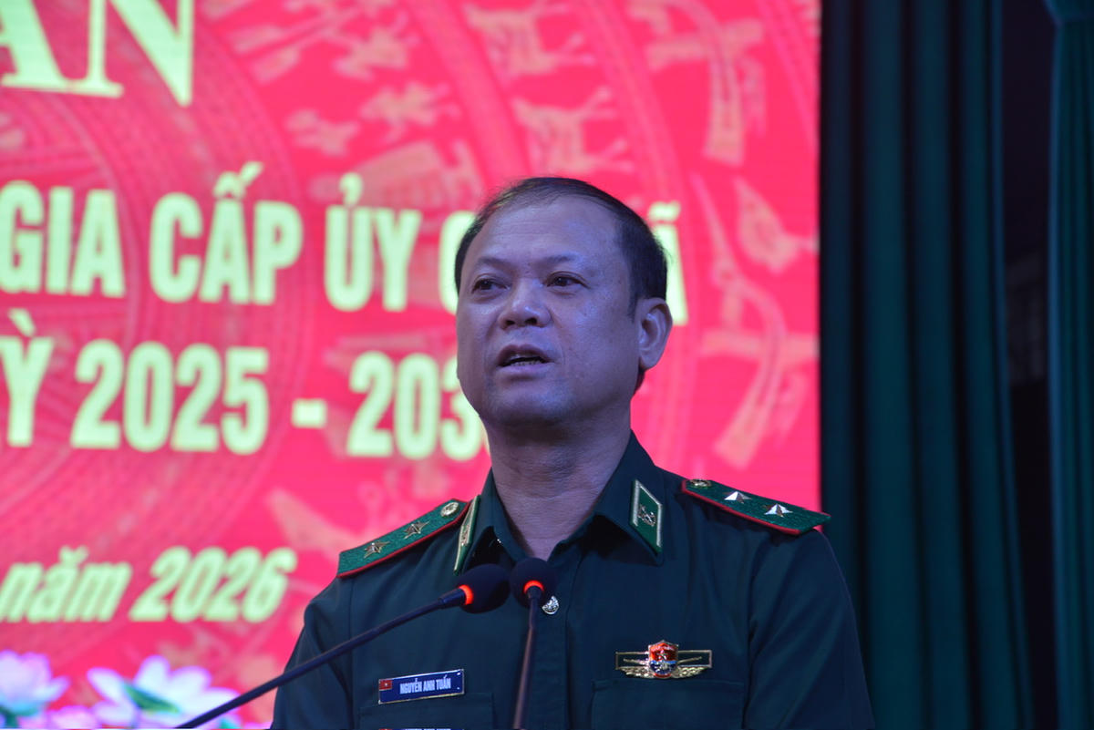 Trung tướng Nguyễn Anh Tuấn, Chính ủy BĐBP phát biểu tại lớp tập huấn. Ảnh: Viết Tôn