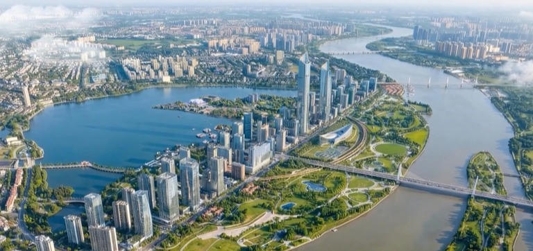 Phối cảnh không gian phát triển của Hà Nội theo Quy hoạch Thủ đô tầm nhìn 100 năm.