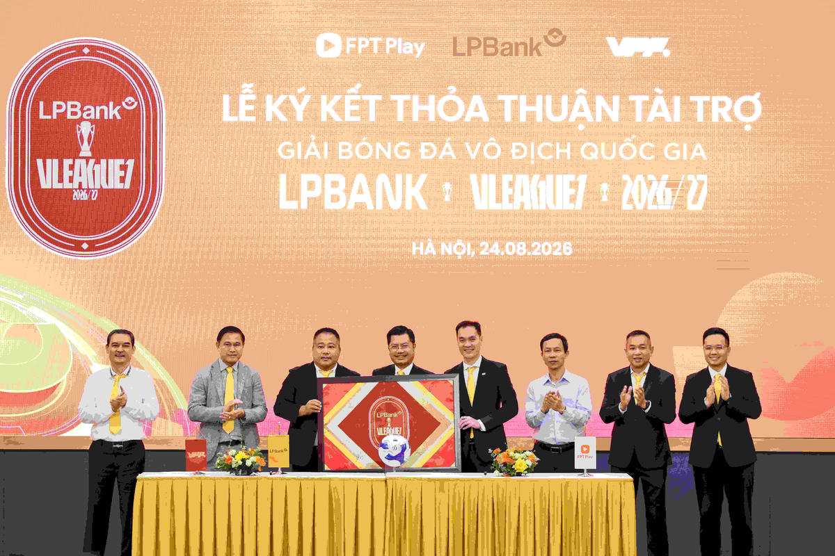 LPBank tiếp tục là nhà tài trợ chính V.League 1 mùa giải 2026/2027. Ảnh: BTC.