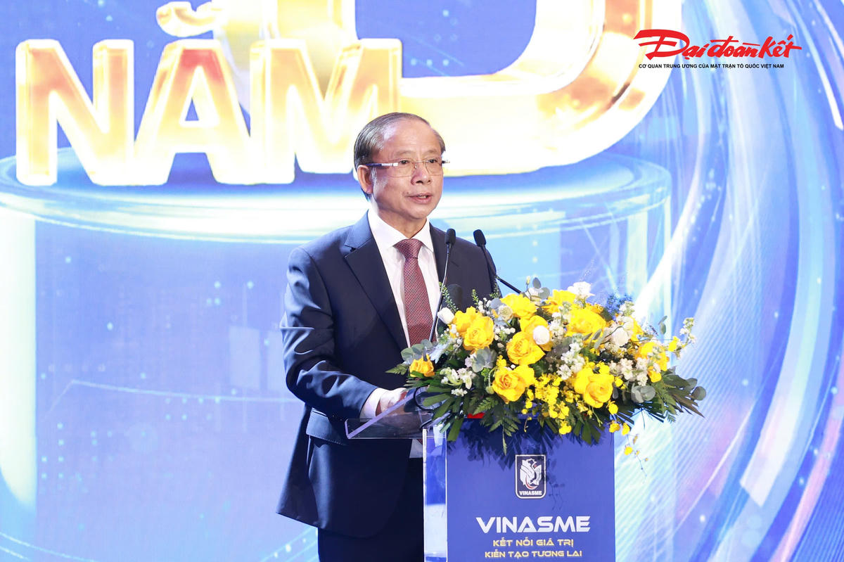 Chủ tịch Hiệp hội Doanh nghiệp nhỏ và vừa Việt Nam Nguyễn Văn Thân phát biểu. (Ảnh: Quang Vinh)