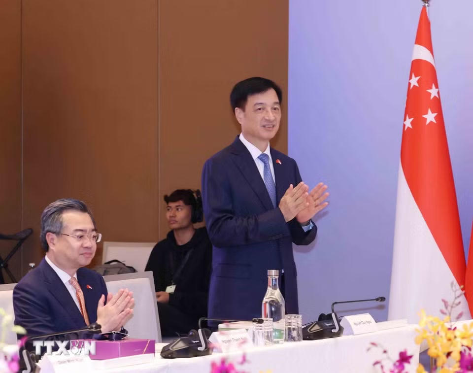 Đồng chí Nguyễn Duy Ngọc, Ủy viên Bộ Chính trị, Bí thư Trung ương Đảng, Trưởng Ban Tổ chức Trung ương dự Đối thoại Chiến lược Việt Nam-Singapore lần thứ nhất. (Ảnh: Phương Hoa/TTXVN)