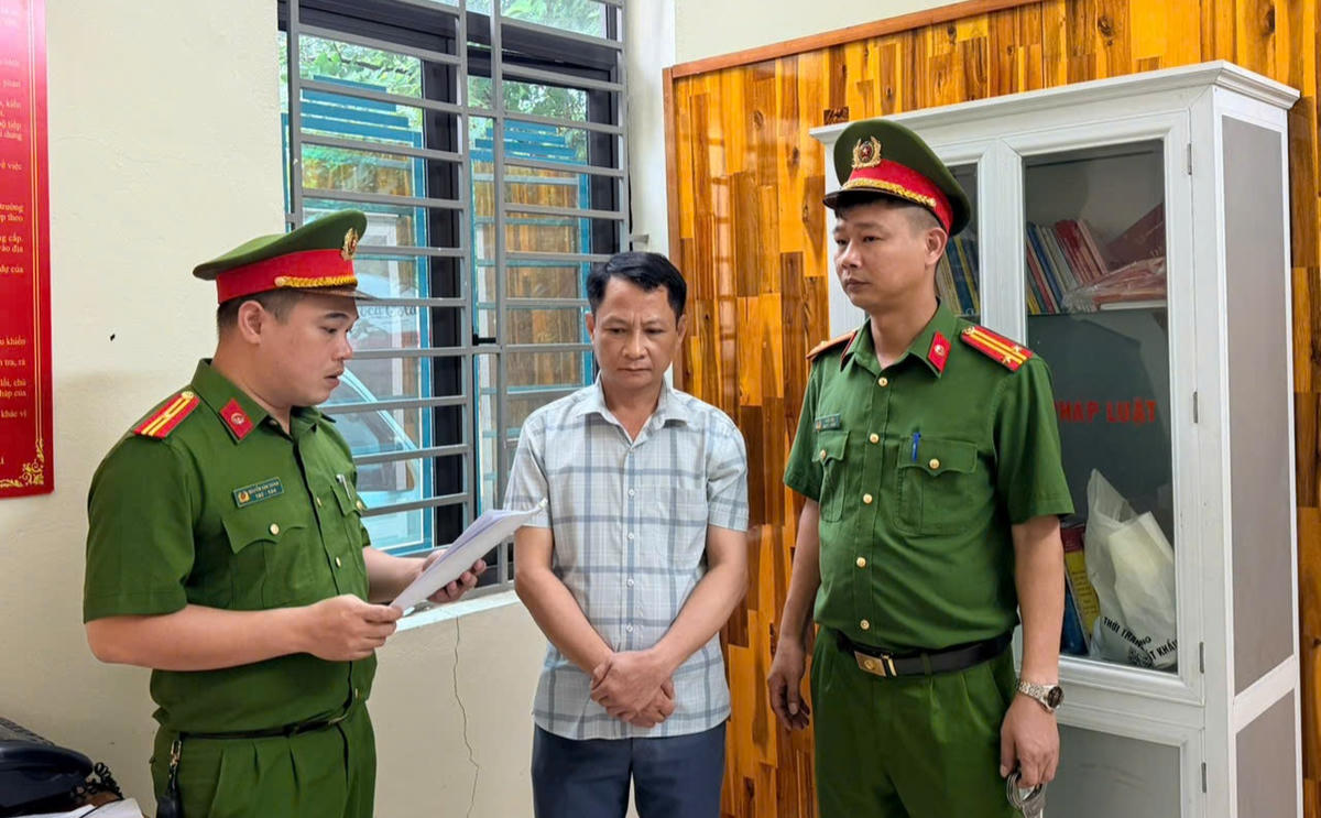 Bị can Sái Văn Thường. Ảnh: Công an tỉnh Phú Thọ.