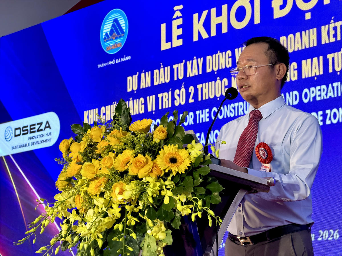 Ông Vũ Quang Hùng: “Eagle FTZ sẽ khẳng định bằng những kết quả cụ thể: hạ tầng được hình thành đồng bộ; các nhà đầu tư thứ cấp sớm đi vào hoạt động; dòng hàng hóa được lưu chuyển; tạo ra việc làm cho người dân, cơ hội phát triển mới cho doanh nghiệp”. Ảnh: Nguyễn Tú.