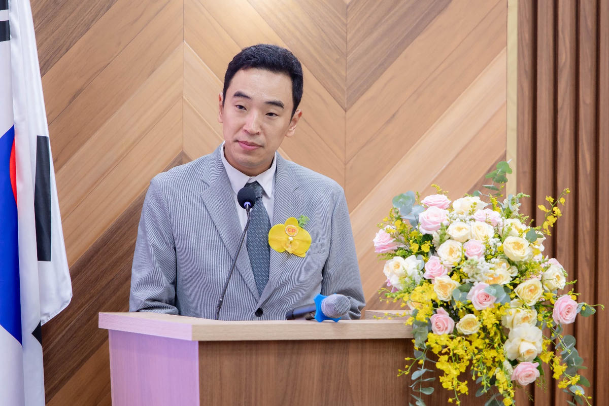 Ông Kim Hyun Woo, Tùy viên Nông nghiệp, Đại sứ quán Hàn Quốc tại Việt Nam, phát biểu tại Lễ công bố. Ảnh: C.P. Việt Nam.