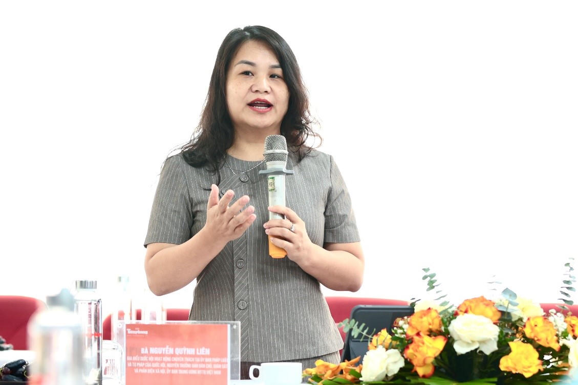 Bà Nguyễn Quỳnh Liên, đại biểu Quốc hội hoạt động chuyên trách tại Ủy ban Pháp luật và Tư pháp của Quốc hội. Ảnh: Trọng Tài.