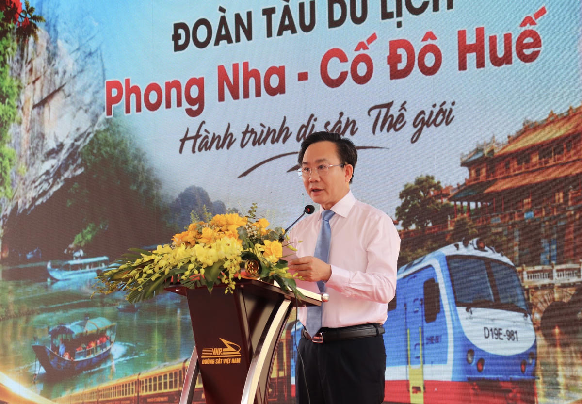 Ông Hoàng Xuân Tân, Phó Chủ tịch UBND tỉnh Quảng Trị phát biểu tại buổi lễ. Ảnh: Sở Văn hóa, Thể thao và Du lịch tỉnh Quảng Trị cung cấp.