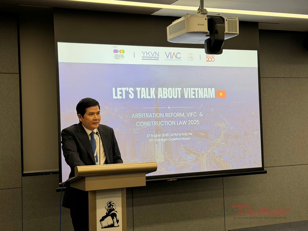 Ông Vũ Ánh Dương, Phó Chủ tịch Thường trực kiêm Tổng Thư ký VIAC phát biểu tại chuỗi sự kiện. Ảnh: VIAC cung cấp.