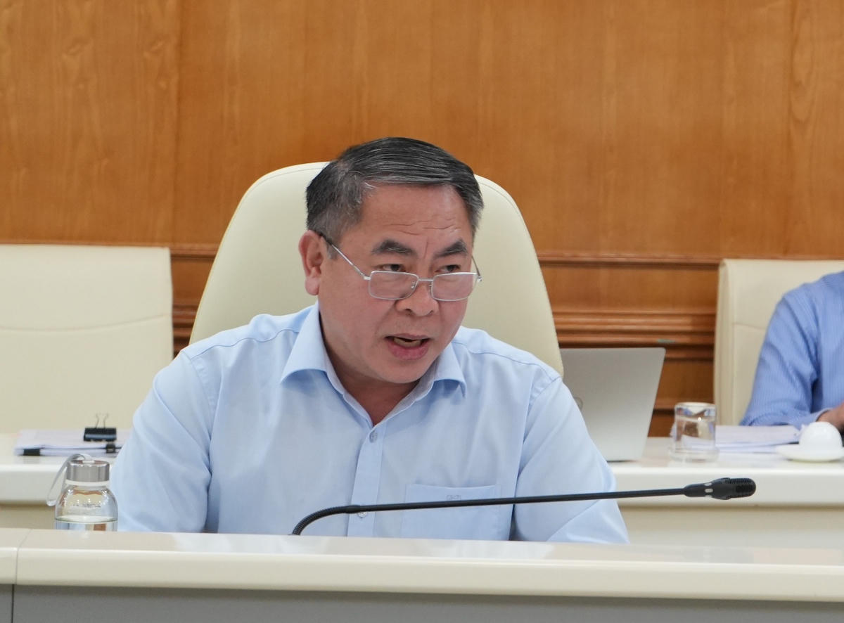 Phó Tổng Kiểm toán nhà nước Trần Minh Khương phát biểu tại cuộc họp