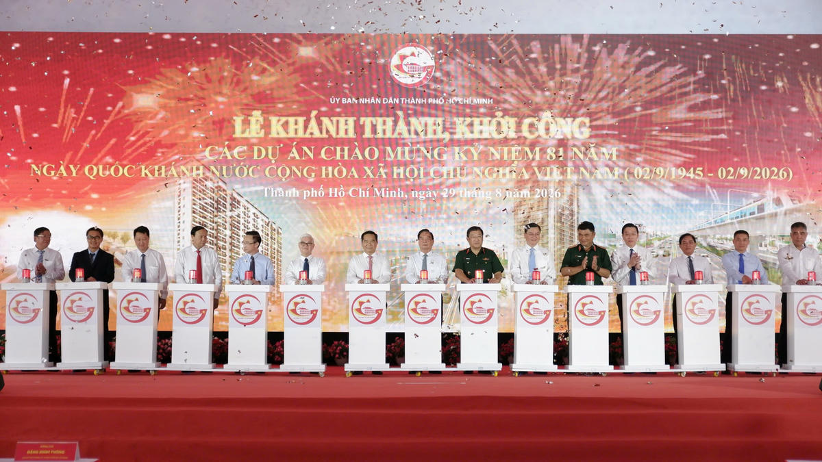 TPHCM tiến hành khởi công, khánh thành 11 dự án nhằm chào mừng Quốc khánh 2/9. Ảnh: H.Nguyễn.