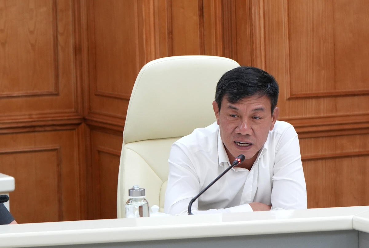 Phó Tổng Kiểm toán nhà nước Doãn Anh Thơ phát biểu tại cuộc họp