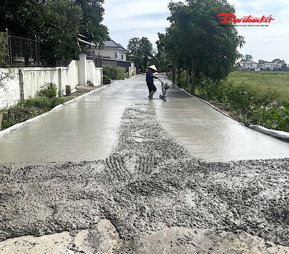 Hệ thống hạ tầng tại xã Kim Liên đang được đồng bộ từng ngày. Ảnh: ĐB