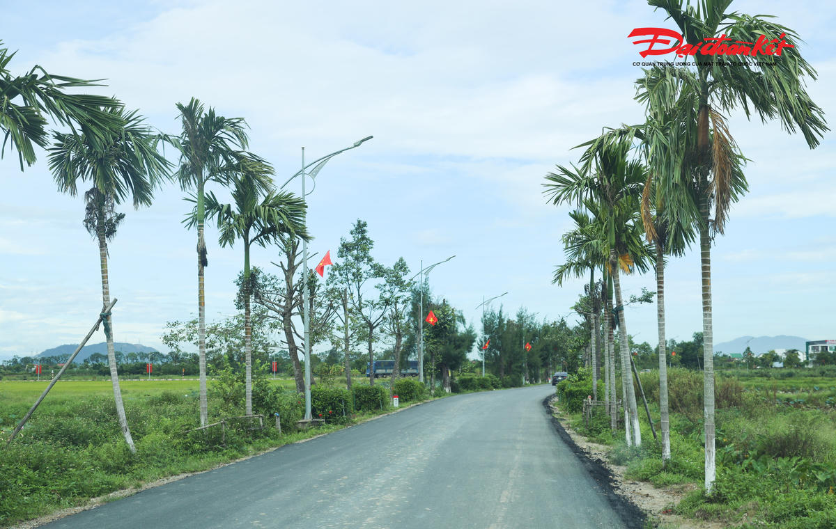 Đường rải nhựa, đèn chiếu sáng tại xóm Làng Sen, Kim Liên - quê hương Bác Hồ. Ảnh: ĐB