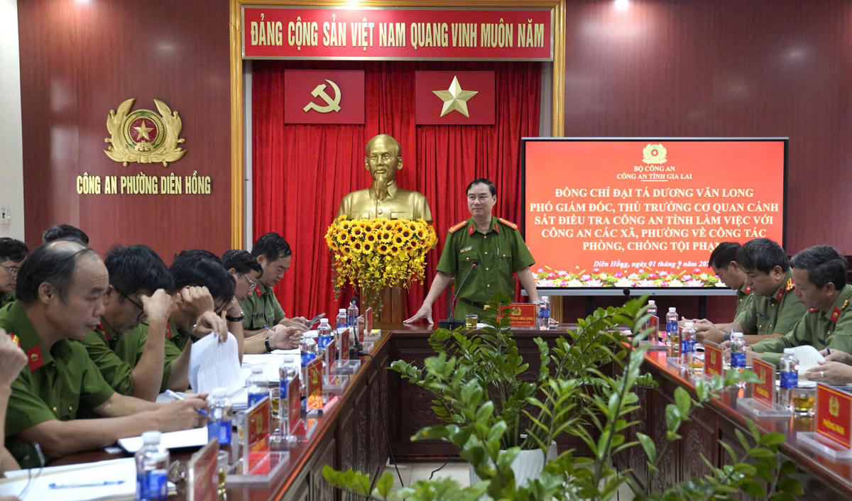 Quang cảnh buổi làm việc. Ảnh: CA tỉnh Gia Lai.