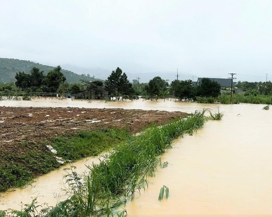 Mưa lớn kéo dài nhiều khu vực tại phường 3 Bảo Lộc (tỉnh Lâm Đồng) bị ngập  sâu cuối  tháng 7/2026  vừa qua.