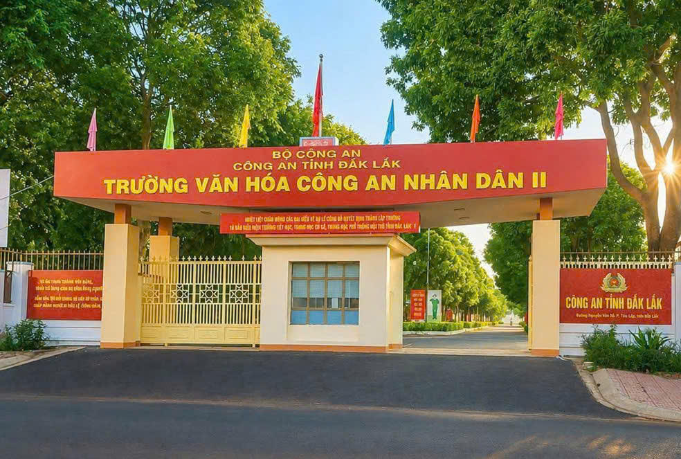 Trường Văn hóa CAND II, đơn vị trực thuộc Công an tỉnh Đắk Lắk. Ảnh: CA.