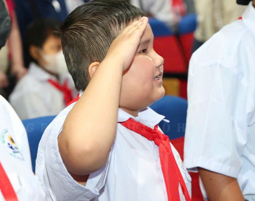 Lễ Khai giảng năm học mới tại Bệnh viện Ung Bướu TPHCM. Ảnh: U.B
