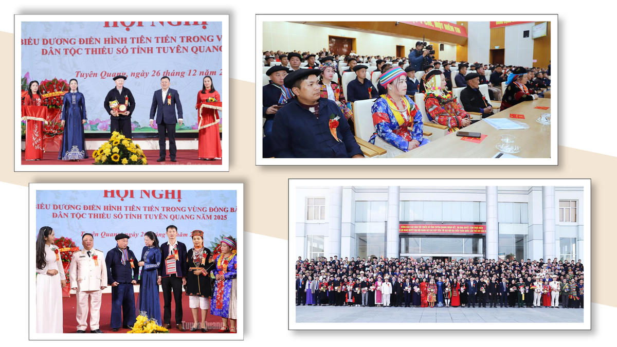 Hội nghị biểu dương điển hình tiên tiến trong vùng đồng bào dân tộc thiểu số tỉnh Tuyên Quang năm 2025 đã kịp thời khen thưởng, động viên nhiều người có uy tín tiêu biểu.