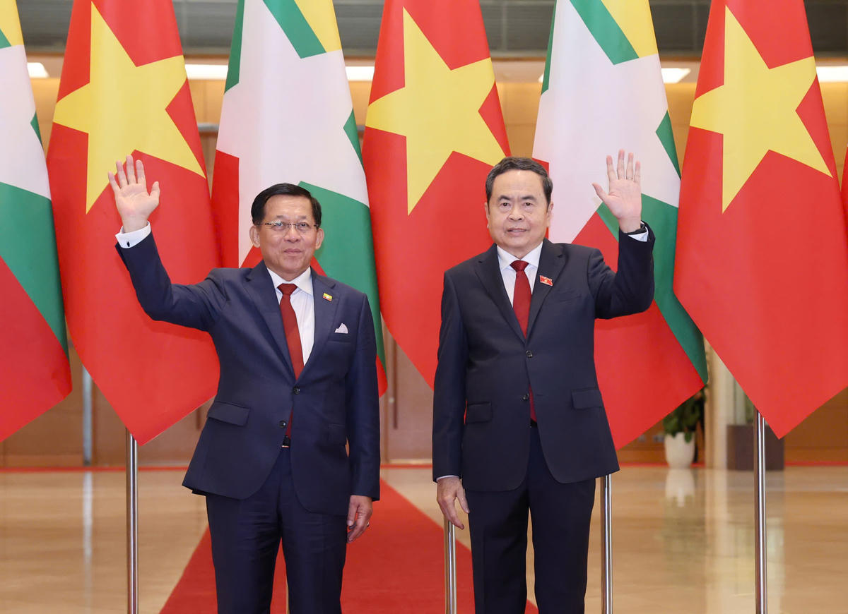 Chủ tịch Quốc hội Trần Thanh Mẫn hội kiến Tổng thống Myanmar Min Aung Hlaing