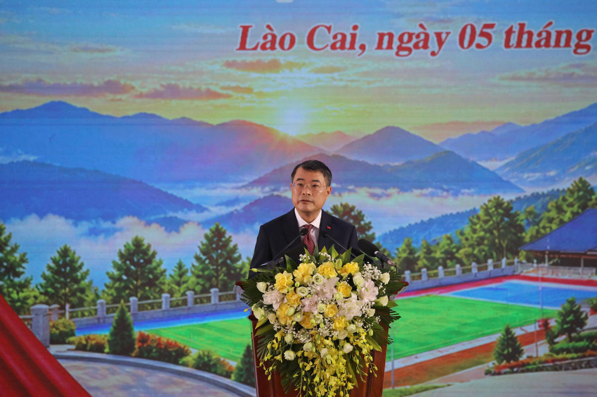 Thủ tướng Lê Minh Hưng phát biểu tại buổi lễ. Ảnh: N.H.