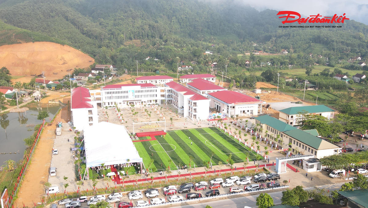 Toàn cảnh Trường Phổ thông nội trú TH&THCS Sơn Kim 1 (xã Sơn Kim 1), tỉnh Hà Tĩnh. Ảnh: HN.