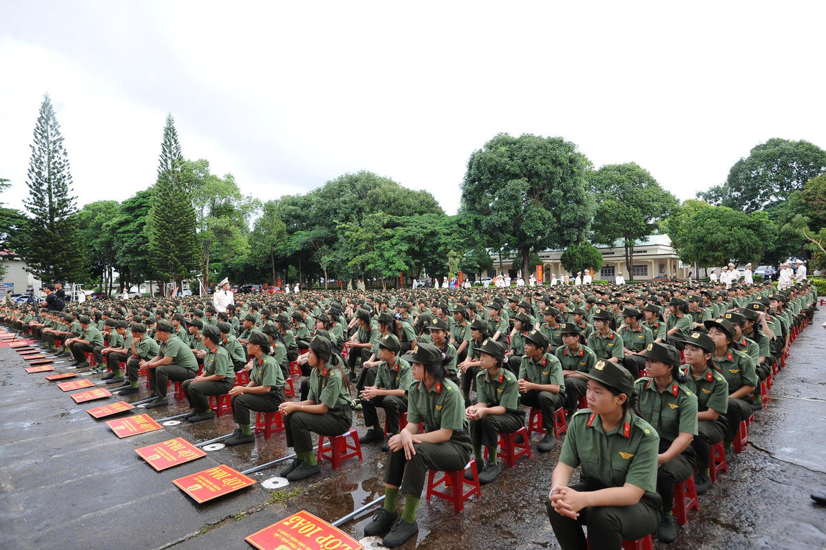 Học sinh Trường Tiểu học, THCS, THPT nội trú Văn hóa Công an nhân dân (CAND) II - Bộ Công an dự lễ khai giảng năm học 2026-2027. Ảnh: VT.