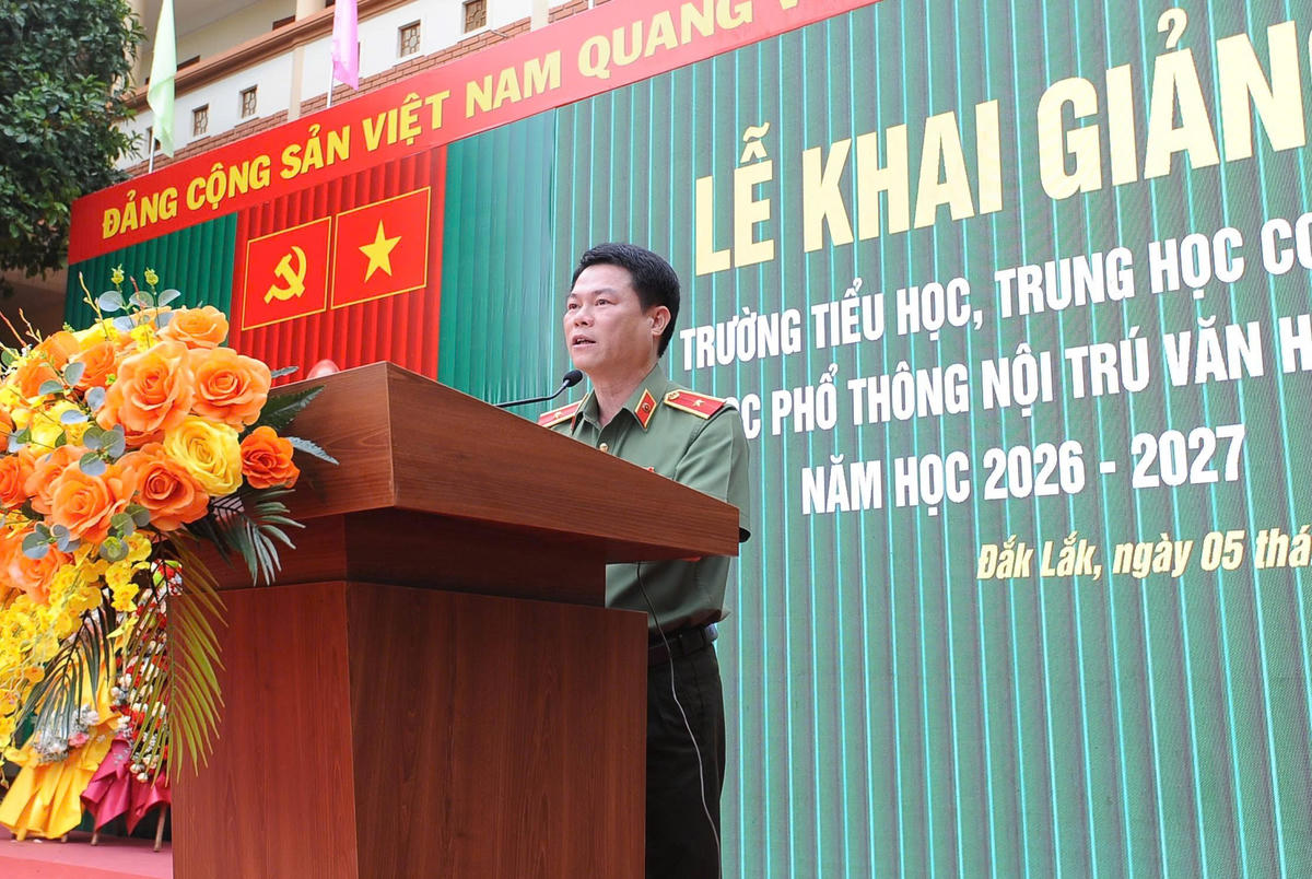 Thiếu tướng Nguyễn Hữu Mạnh, Cục trưởng Cục An ninh nội địa, Bộ Công an phát biểu. Ảnh: VT.