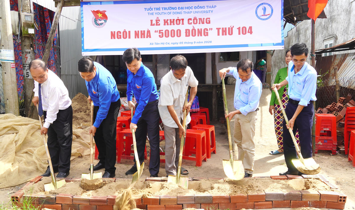 Khởi công công trình “Ngôi nhà 5.000 đồng” thứ 104. (Ảnh: Khánh Phan).