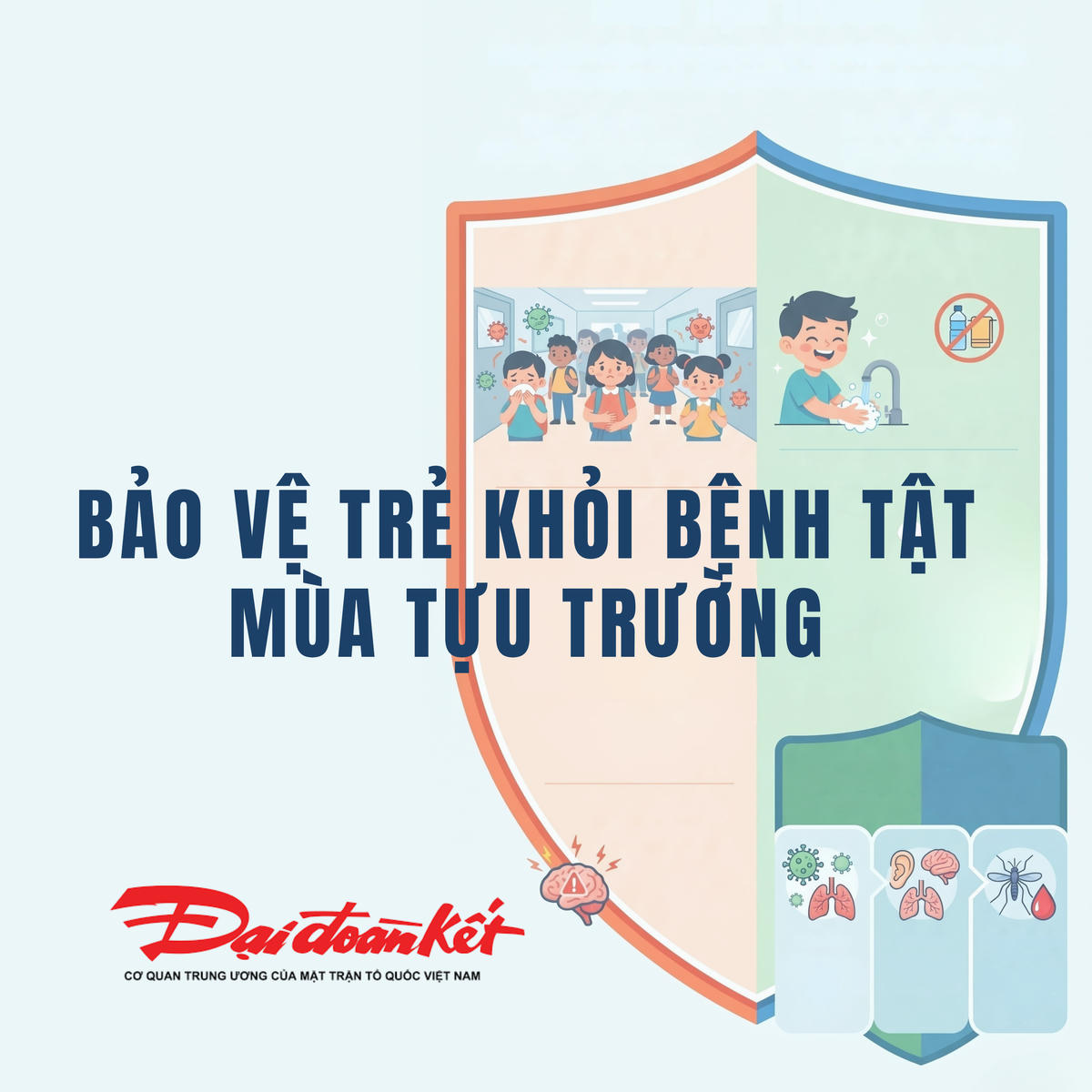 Bảo vệ trẻ khỏi bệnh tật mùa tựu trường