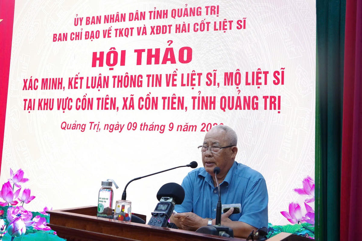 Quảng Trị: Tổ chức hội thảo kết luận thông tin về liệt sĩ, mộ liệt sĩ ở Cồn Tiên