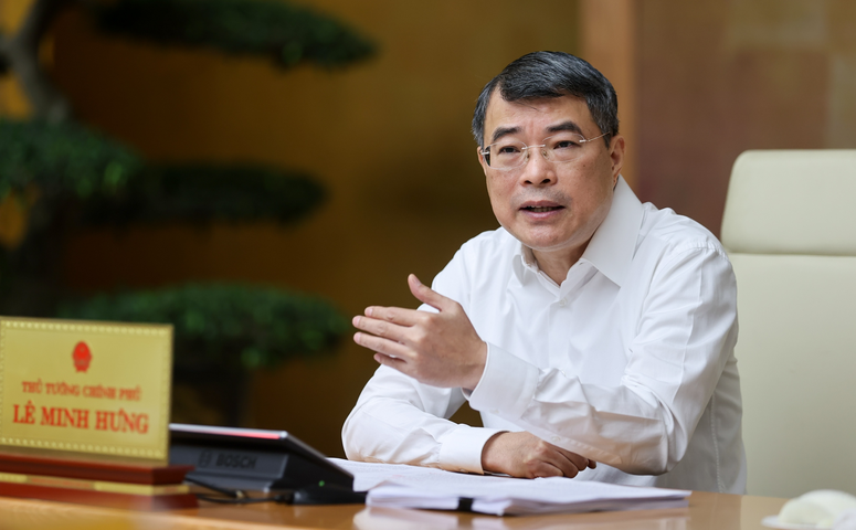 Thủ tướng Chính phủ Lê Minh Hưng phát biểu tại cuộc làm việc. - Ảnh: chinhphu.vn/Nhật Bắc