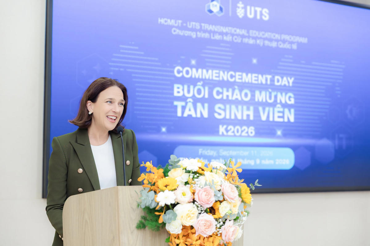 Bà Kate Wallace - Tổng Lãnh sự Úc tại Thành phố Hồ Chí Minh phát biểu tại buổi lễ