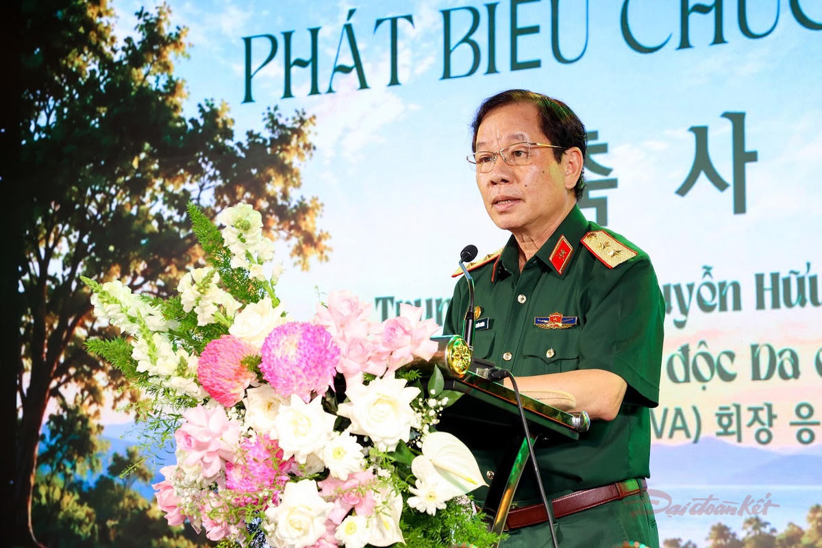 Trung tướng Nguyễn Hữu Ch&iacute;nh, Chủ tịch Hội Nạn nh&acirc;n chất độc da cam/dioxin Việt Nam ph&aacute;t biểu. Ảnh: Linh Trần.