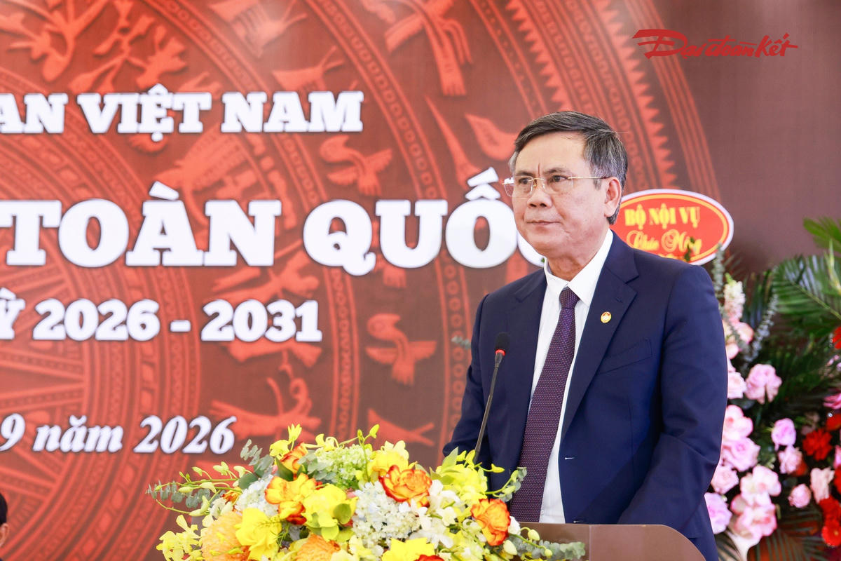 Phó Chủ tịch Trần Thắng phát biểu tại Đại hội. Ảnh: Quang Vinh.